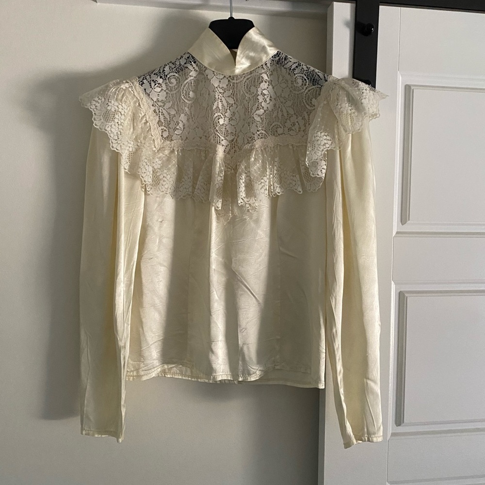 Vintage silk lace top